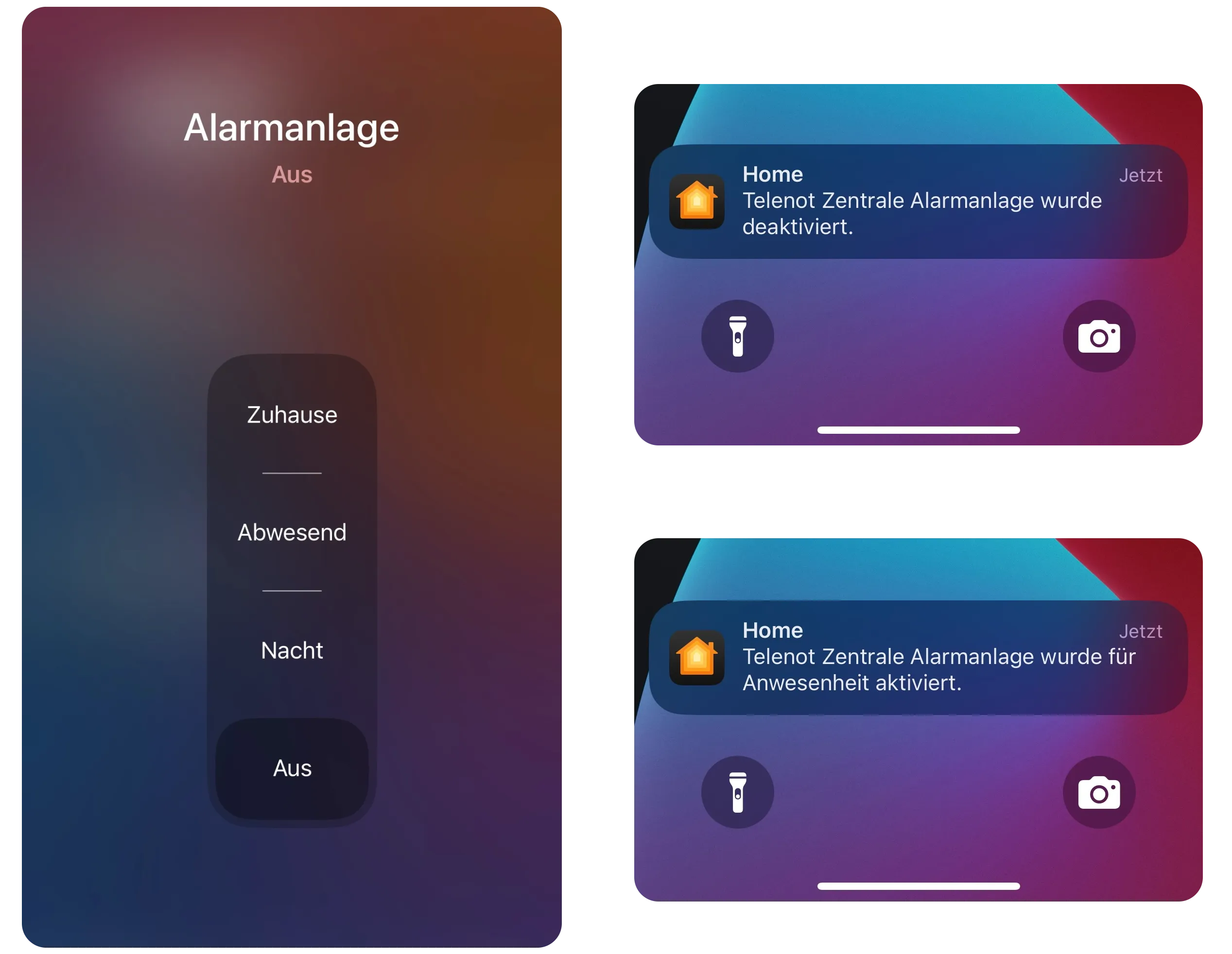 Ansicht des Geräts in HomeKit
